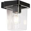 Qazqa chimay - Appliques Moderno - 1 luce - L 12 cm - Nero - Moderno - Illuminazione esterna