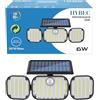 HYBEC - Luci Solari da Giardino Potenti, Lampada Solare con sensore di movimento, Faretto led da esterno solare, Faretti Solari da Giardino, Faretto Solare con sensore di Movimento (Pack 1)