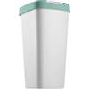 KADAX Pattumiera da 25 Litri Con Coperchio Basculante, Cestino in Plastica Robusto per la Raccolta dei Rifiuti (Grigio/Verde)