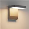 K-Bright Lampada da parete a LED per esterni, 20 W 3000 K, per corridoio, balcone esterno, garage, giardino, lampada da parete per esterni, impermeabile IP65, grigio scuro, luci da parete per esterni