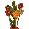 Your Castle Bouquet di 5 Fiori in Feltro Fatti a Mano e 1 Asto, Commercio Equo, Decorazione Sostenibile, Fiori Artificiali Realistici, Tessili, Set di Stoffa