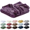 Lavea® Coperta in Pile Matrimoniale 180x220 cm Morbida - Plaid in Microfibra Caldo e Soffice per Divano e Letto, Traspirante e Facile da Lavare - Viola