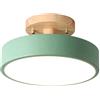 Yurhuit Plafoniere Verdi LED Moderno Apparecchio in Legno Nordic Illuminazione Interni Cucina Soggiorno Camera da Letto Bagno