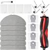 DianSung Accessori per Roborock Q7 M5/Q7 M5+/Q7 L5/Q7 L5+ Ricambio per aspirapolvere, 1 Spazzola Principale, 6 Panni, 4 Sacchetti per la Polvere, 4 spazzole Laterali, 4 filtri