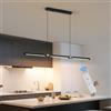 SXHZLY Lampada a sospensione per tavolo da pranzo nera, 100m 35W Lampadario Led Sospensione con telecomando dimmerabile, lampada a sospensione dal design lineare (100cm)