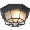 QAZQA bri - Lampada da soffitto rustico - 1 luce - Ø 213 mm - Grigio scuro - Rustico - Illuminazione esterna