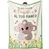 Niyewsor Regalo Anniversario Matrimonio per Lui Lei, Regali di Coppia Koala Coperta, Regalo Compleanno San Valentino per Fidanzato, Fidanzata, Moglie, Marito, 130x150 cm