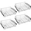 UISEBRT 4X Cassetto Telescopico Cucina 60cm - Mobili Cucina Cestello con Binario (60cm)