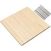 Baoblaze Tavola Forata per Blocchi all'Uncinetto con 9 spilli in Acciaio Tavola Forata Versatile e Robusta per Blocchi all'Uncinetto per progetti di, Spilli 30x30cm 6.5cm