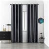 GIRASOLE HOME Coppia Tende Oscuranti Effetto Metallizzato Tenda Isolante per Soggiorno Camera Ufficio Balcone Porta Finestra 2 Pannelli con Occhielli (Argento, 140x280cm)