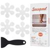 Secopad Adesivi per vasca da bagno, antiscivolo, di sicurezza per la doccia, con raschietto di alta qualità (Clear)