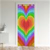 Loussiesd Pride Rainbow - Tendine per finestre, unisex, con scritta Love is Love, multicolore con cuore amante, copertura porta armadio, tenda per camera da letto, soggiorno, per ragazzi, ragazze, bambini