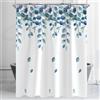 Lerores Tenda per Doccia 150 x 180 cm, Foglie Verdi Anti Muffa e Funghi, Impermeabile, Tessuto in Poliestere Lavabile con Nastro di Peso, 12 Ganci per Bagno, Decorazione Casa