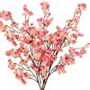 YELIKIT Fiori di ciliegio artificiali, 3 steli di fiori di ciliegio in finta seta rami di pesco 104 cm, fiori finti lunghi steli per composizioni di vasi, tavoli da matrimonio, giardino, decorazione per la