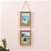 Mesnt Cornice Foto Multiple Da Parete, 15x20cm Marrone Rettangolo 2 Foto appesa al muro Cornice Foto per Soggiorno Camera da Letto, Verticale, Muro, Resina e Acrilico