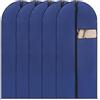 Zuiquity Custodie per Abiti 90g, Copri Abiti in Tessuto Non Tessuto Spesso, Copriabiti con Finestra Trasparente, Cerniera, Antipolvere e Antiumidità per Armadio, Guardaroba(Size:24*32in,Color:Blu scuro)