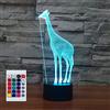 SUPERHONGJIHAO Luce notturna per i bambini 3D giraffa ha condotto la lampada con telecomando 16 colore che cambia regalo di compleanno di Natale per il bambino