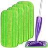 AIDEA 4 Pezzi Panno Microfibra Pavimenti Mop per Swiffer WetJet ,Panni cuscinetti per mocio in microfibra di ricambio, ricarica lavabili e riutilizzabili