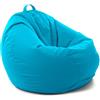 Avalon - Puff Poltrona Sacco Grande SOFTY 80×80×H75cm Sfoderabile, Pouf Sacco di Qualità Sartoriale, Bean Bag per Sedersi Ergonomico, Tessuto Antistrappo Impermeabile, Made in Italy(Petrol)