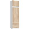 AKORD | Armadio con Estensione | Armadio con Ripiani, e Appendiabiti e Cassetti | 234 cm di Altezza | Mobiletto Cameretta Camera da Letto | Mobili soggiorno | Guardaroba |Bianco | Rovere Sonoma