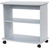 Relax e Design Mobile Carrello H.71 L.75 P.40 porta TV, Stampante, HI-FI, Radio (Bianco Cemento)
