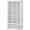 HOOBRO Scarpiera Alta, Scaffale Portascarpe Indipendente a 9 Ripiani, in Legno, con 24 Scomparti e 3 Ganci, per Ingresso, Armadio, Soggiorno, Bianco EWT24SC01