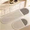 Hixingo Tappeto Cucina in Diatomite, Passatoia Cucina Antiscivolo Lavabile Ovale Tappeti da Cucina, Tappeto Runner Cucina Tappeto da Bagno Tappetino per Doccia (semicerchio,50x120cm)