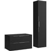 Badplaats B.V. Mobile lavabo Rimini 60 cm - nero opaco - mobili da bagno con colonna