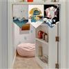 Hiseng 3 Pezzi Tenda da Porta Stile Giapponese, Corta Tende da Cucina per Finestra, Tenda da Divisoria per Ristorante Corridoio Interna Decorazione (30x50cm,Stile alla Moda 1)