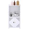 LANTUS Piccolo Mobile di Stoccaggio per Toilette, Supporto per Carta Igienica, Colonna, Armadio da Bagno, Armadietto, Scaffale Regolabile, 30 x 22 x 75 cm (L) Bianco