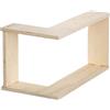 Wcybym Mensola Angolare Da Parete, Portaoggetti A Forma Di L A Doppio Strato, 40x20x19,5 Cm, Mensole Da Parete In Legno, Mensola Sospesa In Legno, Espositore, Per Appartamento Camera Da Cuc