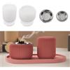 HNLMZ Stampi in Silicone GießFormen, Set di 2 Stampi in Silicone per Incensiere, Stampi in Silicone per Resina, Stampi per Cemento, Stampo in Silicone Portacandele con Coperchio per Lavori di