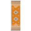 HAMID Tappeto Kilim Lori Tessuto a mano in 100% lana, stile etnico boho, morbido e resistente, ideale per soggiorno, camera da letto e sala da pranzo (D.4, 250x80 cm)