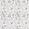 ICYEHAO Carta da Parati Adesiva Floreale con Uccelli e Farfalle, 44 x 1000 cm Bianco e Nero Carta da Parati Fiori Foglie Piante Boho Pellicola Adesiva per Mobili,Camera da Letto,Soggiorno,Bagno,Cucina