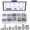 Swpeet Kit di assortimento di viti esagonali a brugola in acciaio inox, 350 pezzi, incluse 10 misure M3/4/5/6/8, con attacco esagonale interno in acciaio inox, viti per maniglie delle porte