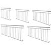 LILIIN 100x90cm - Ringhiera francese per balcone in acciaio inox, ringhiera per scale, ringhiera per balcone, ringhiera per balcone, griglia per balcone, ringhiera per finestre, protezione esterna per