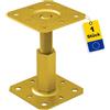 GRUNDLINE Supporto per palo di ancoraggio, altezza regolabile, 100-150 mm - Supporto per palo di ancoraggio a vite - Piedi di sostegno - Tassello di ancoraggio - Tassello filettato - Bullone - Barra
