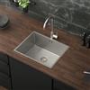 ML DESIGN modern living ML-Design Lavello da Cucina 50 x 40 cm Lavabo da Incasso Argento Rettangolare in Acciaio Inox Lavello Sottopiano a 1 Vasca con Set di Scarico e Troppopieno Vasca Singola con Sifone Lavandino