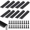 XRVRILE 10 Pezzi Maniglie per Mobili da Cucina in Alluminio Nero Opaco, 200 mm Maniglie Cucina Invisibili con Viti, Incasso per Cassetti e Armadi, Stile Moderno Senza Impronte