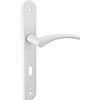 THIRARD - Set di Maniglie per Porta Interna Hebe - Acciaio Stampato - Uso Porta Camera - Foro per Chiave - Quadrato 7 mm - Entrasse 165 mm - Finitura Laccato Bianco