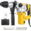 MISTRO Martello Demolitore 1500W: Tassellatore Elettrico Professionale SDS Plus, Martello Perforatore per Calcestruzzo, Pietra e Mattone, 4000 BPM, Include 5 Punte, Parapolvere e Valigetta