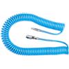 CIMA TECHNOLOGY HOSES AND SPIRALS Tubo a spirale per aria compressa in PU poliuretano Ø 5 x 8 mm lunghezza 7,5 mt completo di raccordi ad attacco rapido universale. 100% Made in Italy