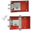 nextradeitalia 1PEZZO SERRATURA CON CHIAVE A DOPPIA MAPPA PER CASSAFORTE - x mod.800A,801A,801PA - 2 pist. lat. 135x105x33