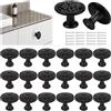 Seutmrou 20 Pezzi Manopole per Mobili, Vintage Pomelli per Porta, 30 MM Pomelli per Cassetti, Manopole per Mobili da Cucina, Pomelli per Mobili Vintage per Armadi, Cassetto, Guardaroba (nero)