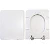 HYDRO HOME Copriwater Ideal Standard Rialto Compatibile, Tavoletta Wc In Legno Rivestito In Poliestere Con Cerniere Regolabili, Asse Wc Colore Bianco MADE IN ITALY