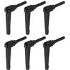QUARKZMAN 6pz Regolabile Serraggio Leva Maniglie M6 x 40mm Maschio Filettatura Bullone Manopole Girevole Vite blockggio Rapido Rilascio Cricchetto Pulsante Maniglia, Nero