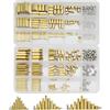 Raogoodcx 360 pz M2 M3 M4 Maschio Femmina Ottone Distanziale Standoff Dado Vite Assortimento Kit con Scatola
