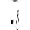 MICE COLLECTION IMEX GET015/NG VOLGA Conjunto De Ducha Empotrado Monomando Negro Mate