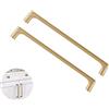 SYDARSYN 2 pezzi Maniglie per Mobili da Cucina 224mm, Maniglie per Cassetti in Lega di Zinco in Ottone Spazzolato per Cucina