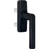 Sivenci Maniglia Cremonese per Finestra in Alluminio e Porte Balcone | Maniglia a 2 forcelle per finestra a Battente | No Oscillobattente | Colore Nero | Apertura Interna Sinistra